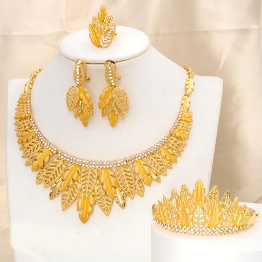 18K Gold Plated Jewelry Set Style JLRS0243