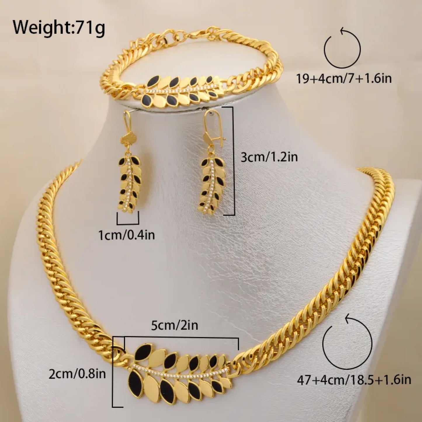 18K Gold Plated Jewelry Set Style JLRT00541