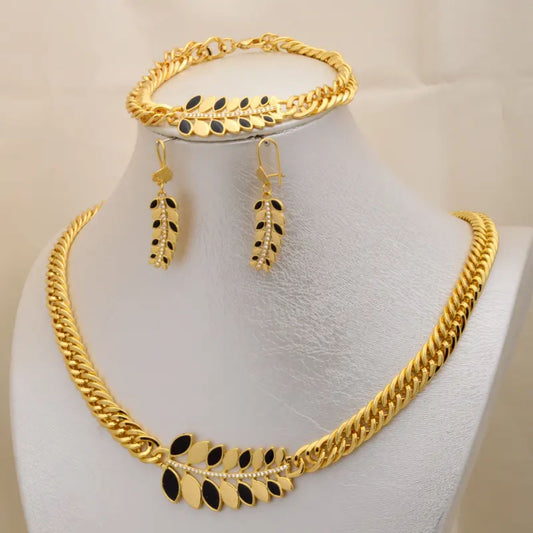 18K Gold Plated Jewelry Set Style JLRT00541