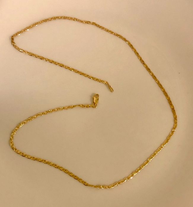 Italian 18K Gold Filled Valentine Chain, Perfect for Gift, Free Pendant, Free Shipping in USA