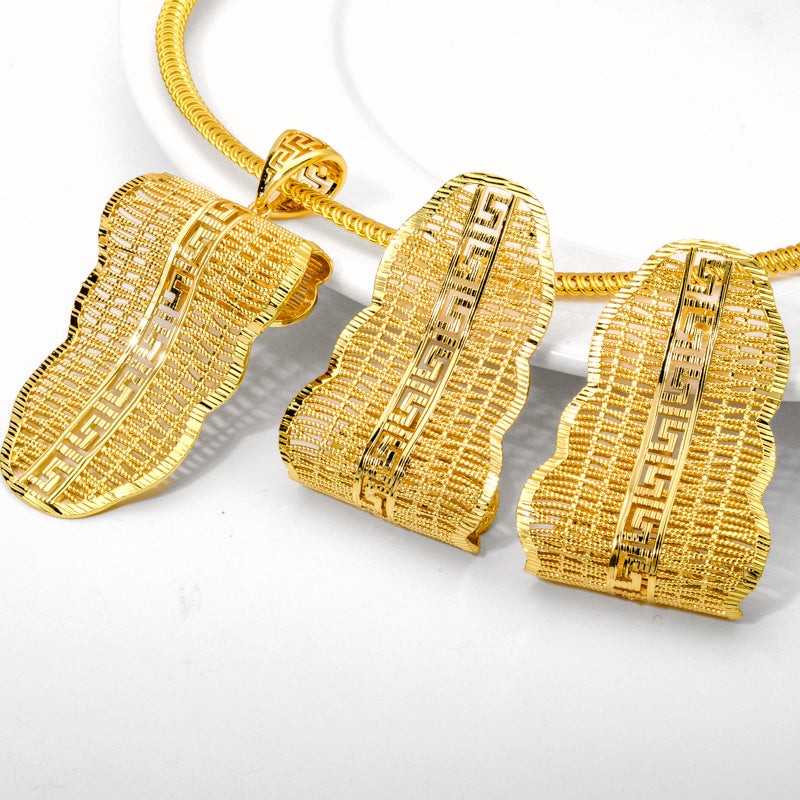 18K Gold plated Brazilian Style Jewelry Sets Style JLRA0148