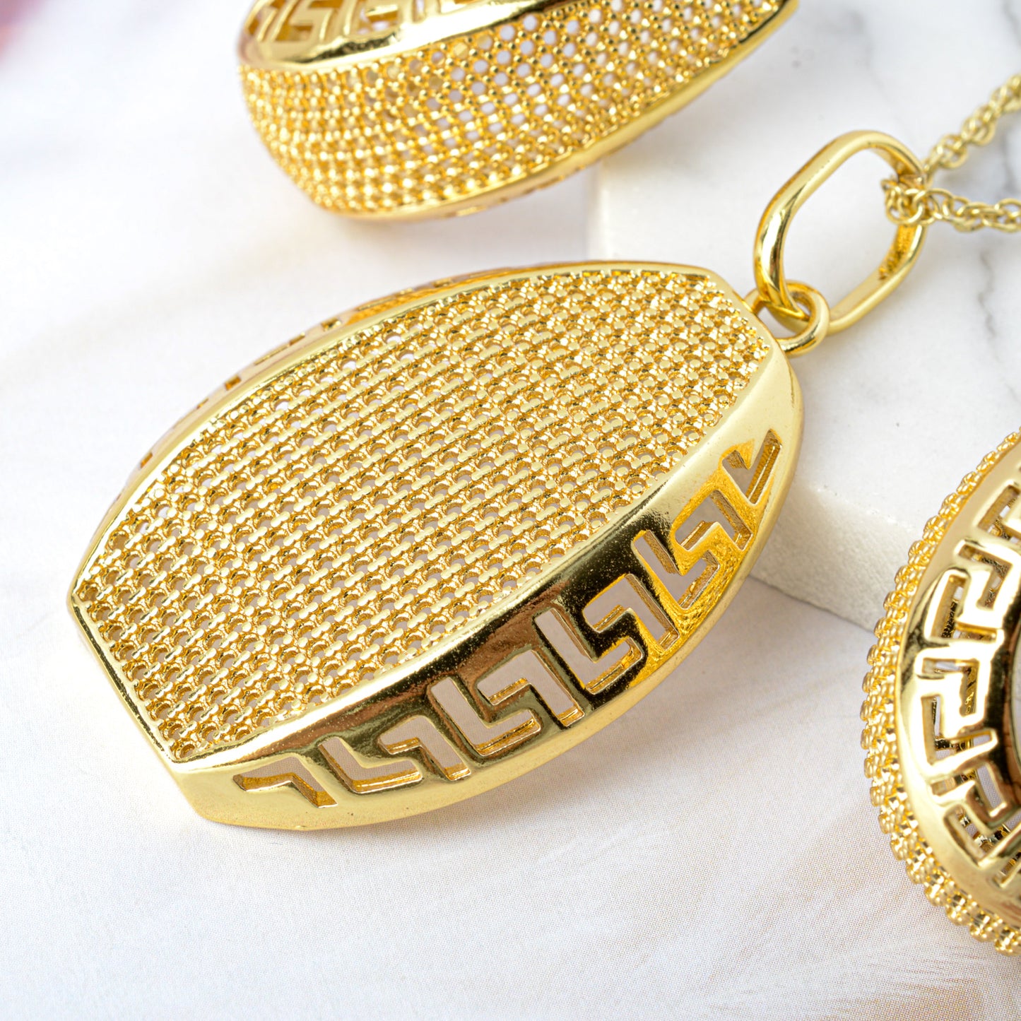 High Quality Luxury 18K Gold Plated Jewelry Sets Style F4UA0084