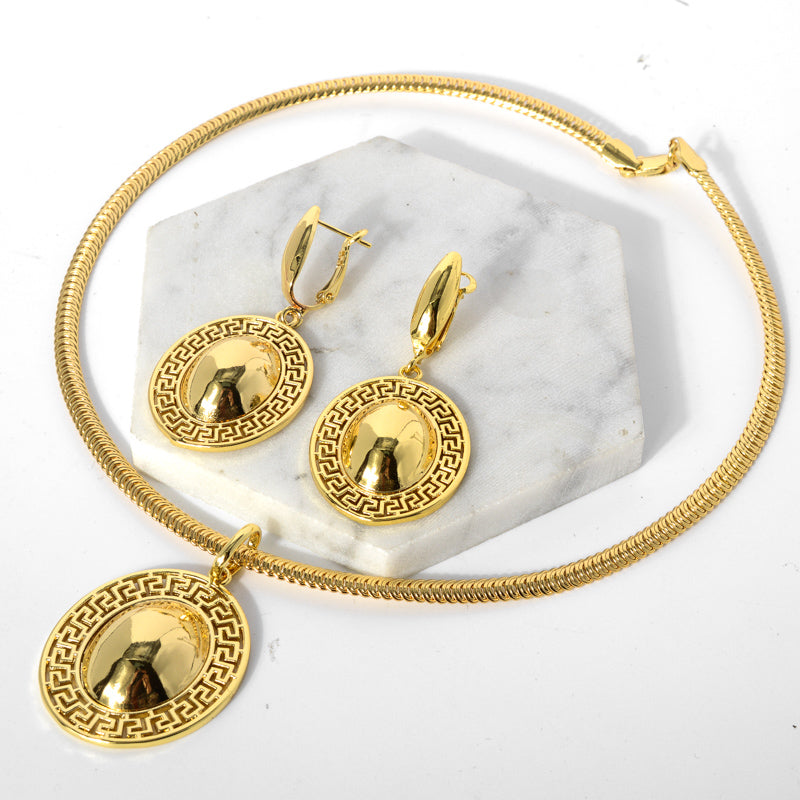 18K Gold Plated High Fashion Jewelry Sets Style F4UA0129