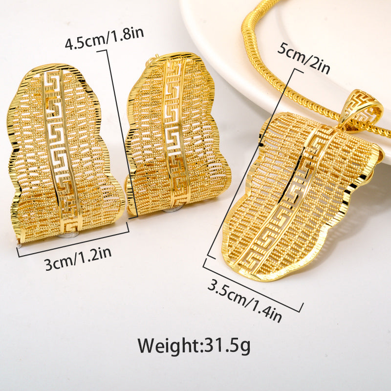 18K Gold plated Brazilian Style Jewelry Sets Style JLRA0148