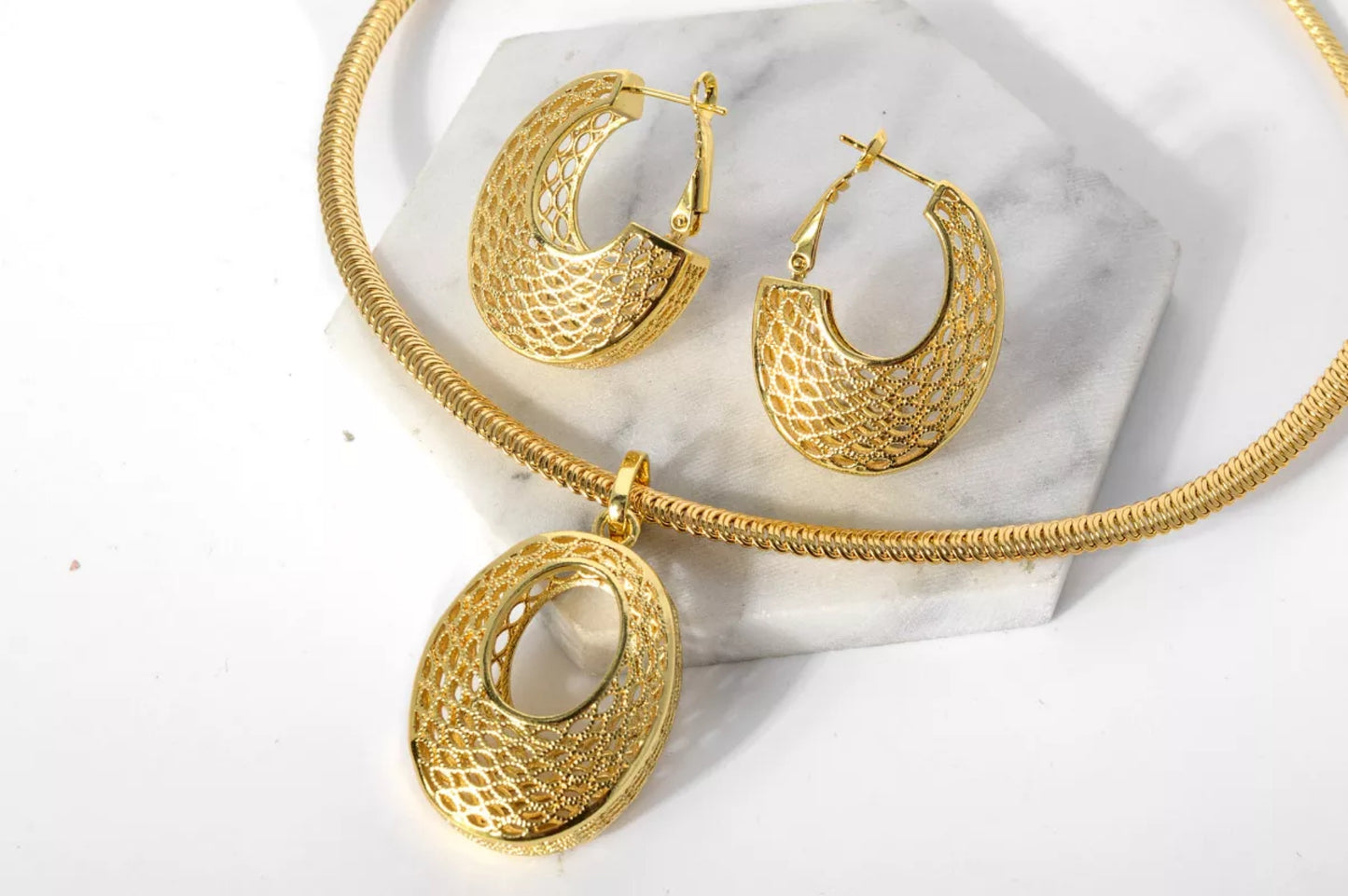 18K Gold Plated Jewelry Sets Style JLRA0124