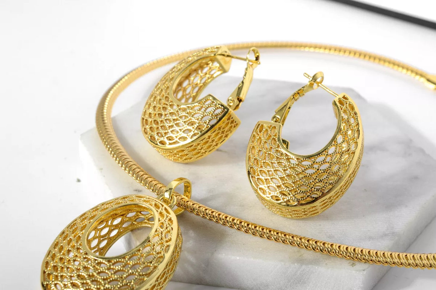 18K Gold Plated Jewelry Sets Style JLRA0124