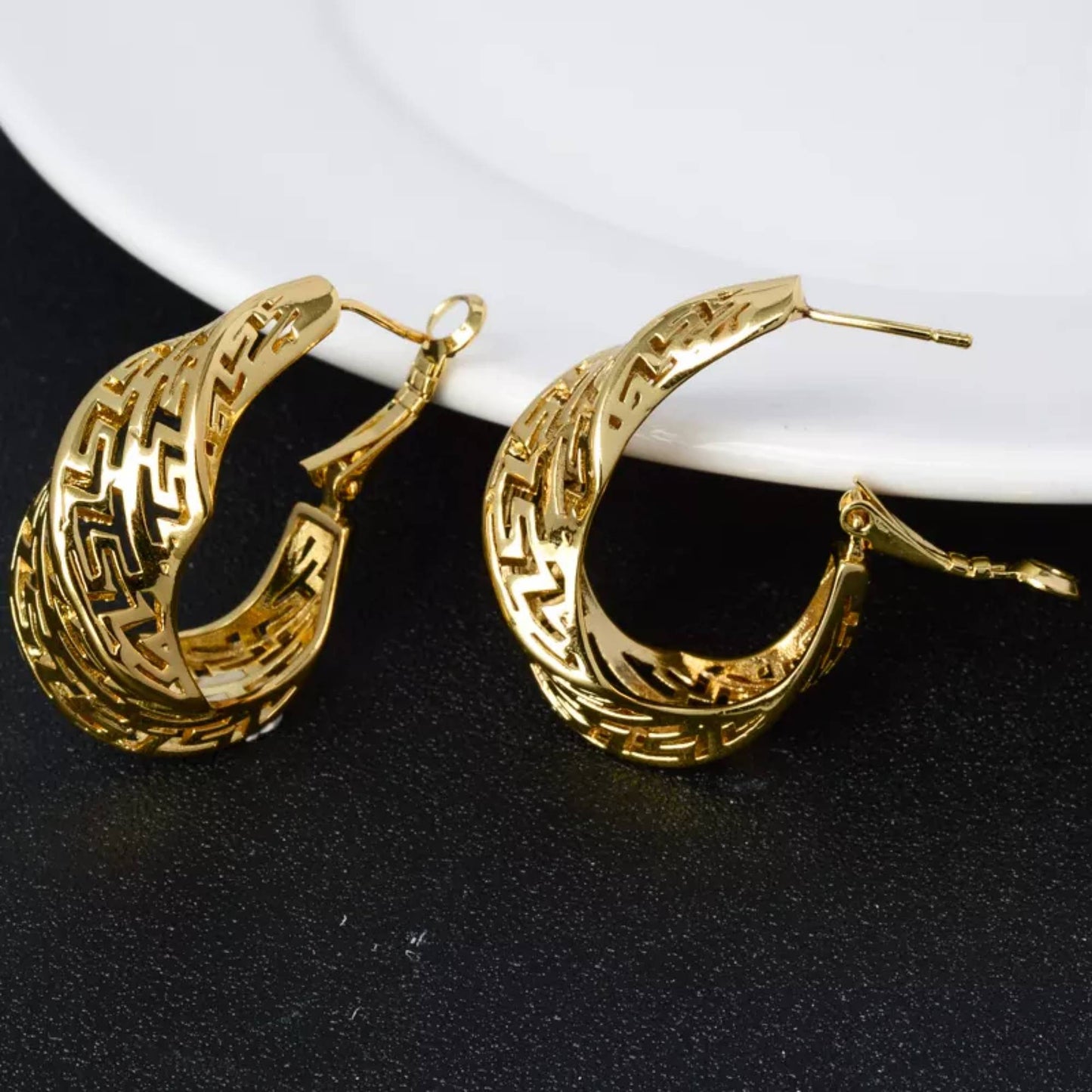 18K Gold Plated High Fashion Jewelry Sets Style F4UZEA0133