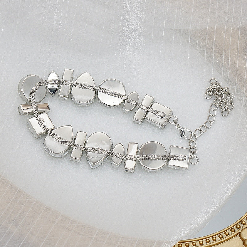 Geometric Crystal Choker Necklaces