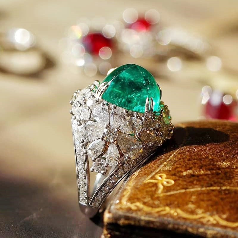 Gorgeous Green Rings for Women Wedding Engagement