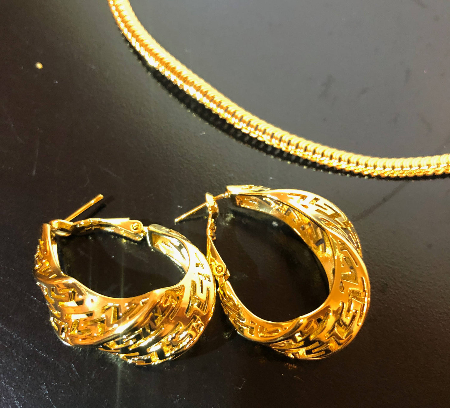 18K Gold Plated High Fashion Jewelry Sets Style F4UZEA0133