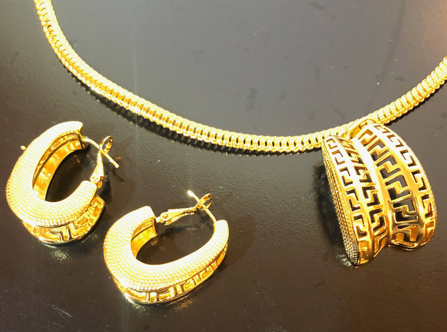 18K Gold Plated High Fashion Jewelry Sets Style F4UZEA0063
