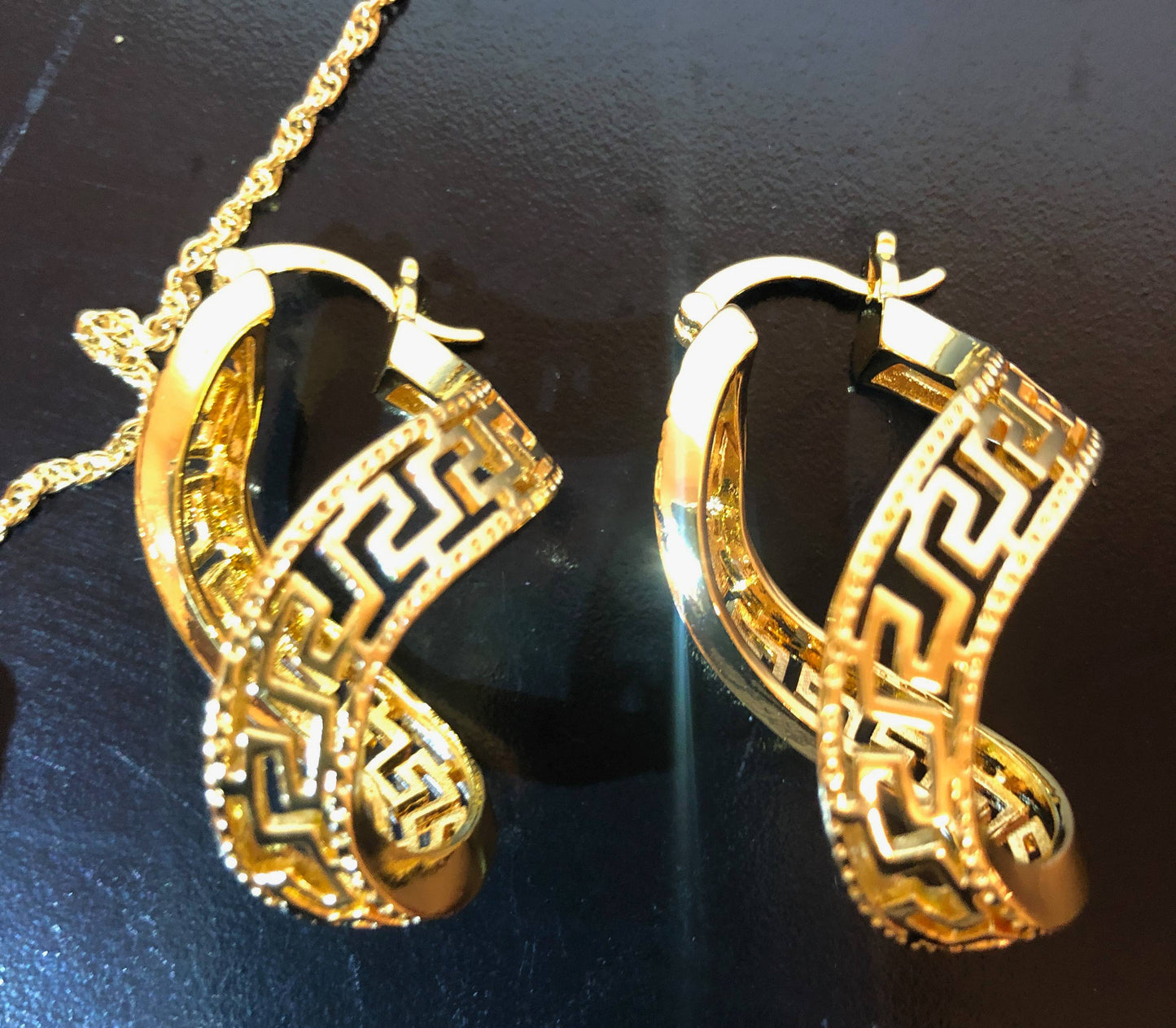 High Quality Luxury 18K Gold Plated Jewelry Sets Style F4UZEA0078