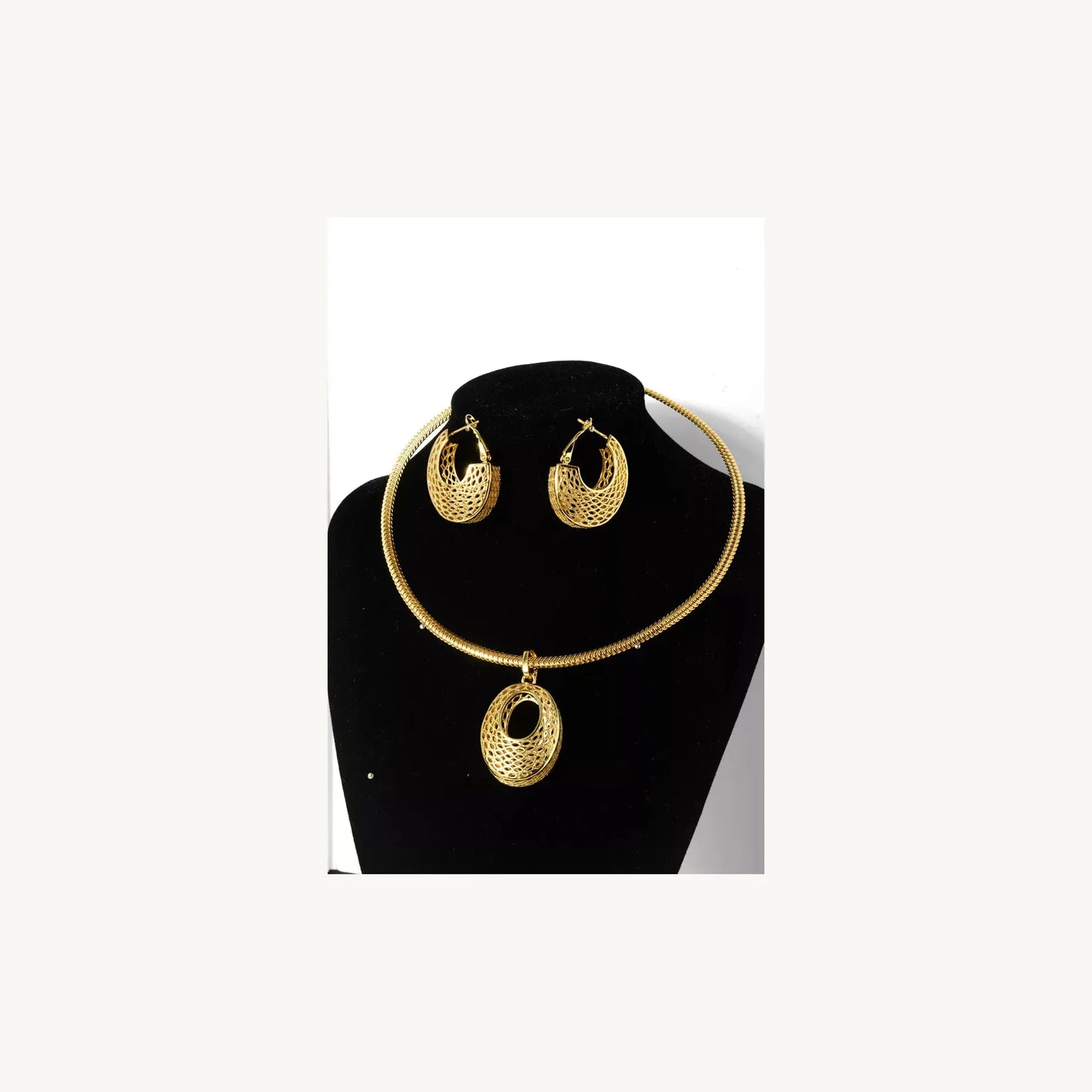 JLRA0124 gold-plated jewelry set – product view 1