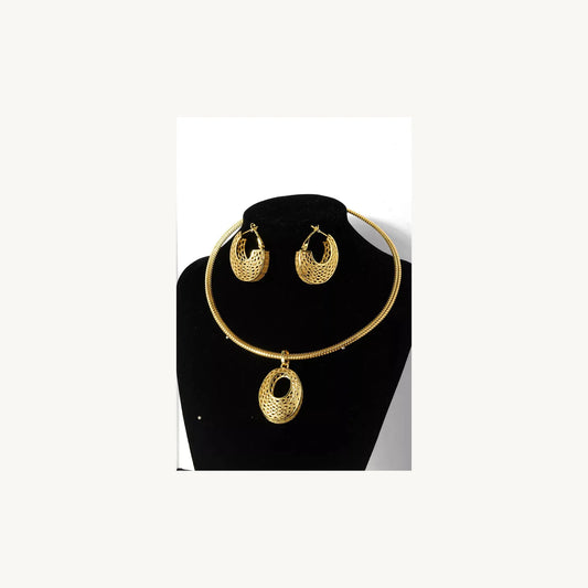 JLRA0124 gold-plated jewelry set – product view 1