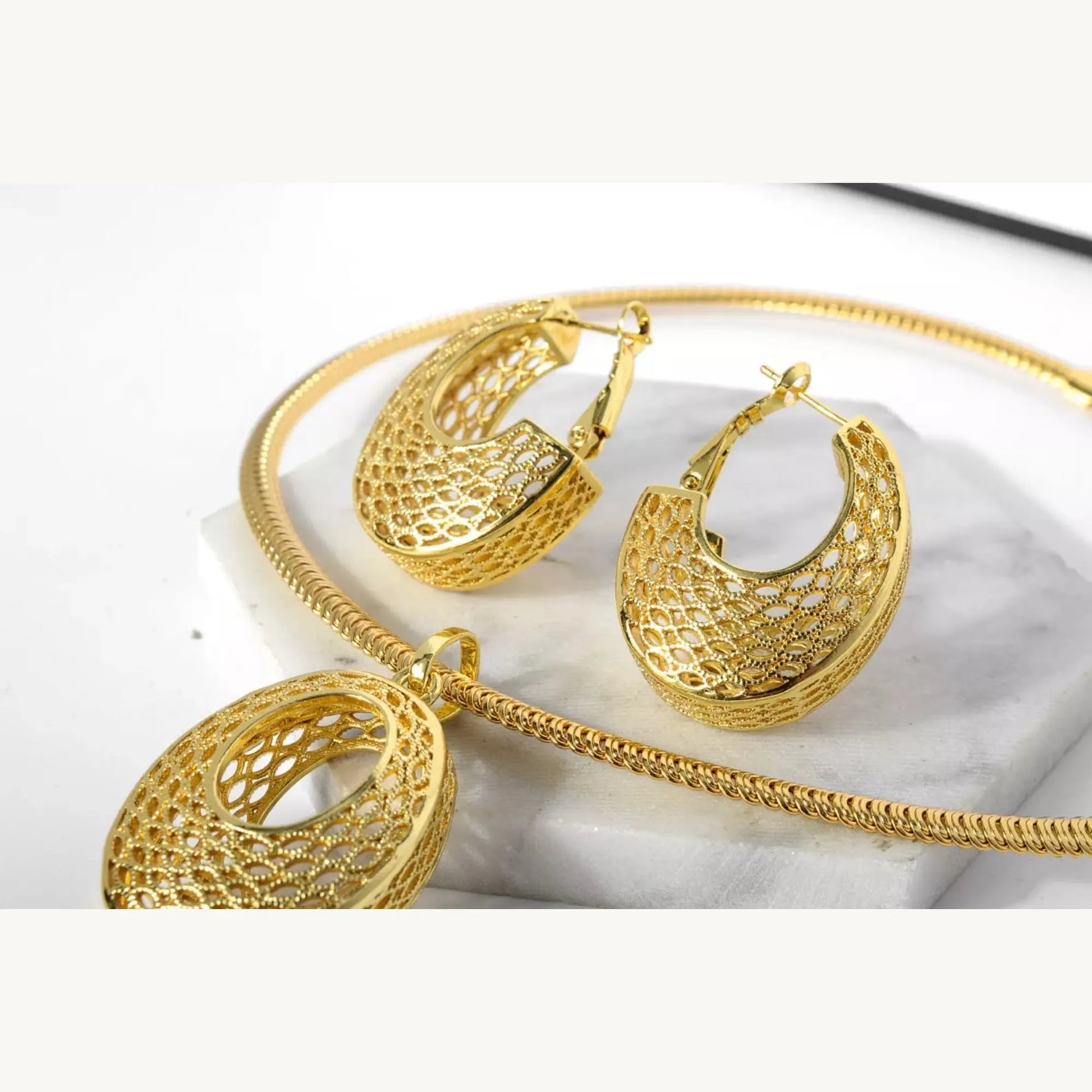 JLRA0124 gold-plated jewelry set – product view 2