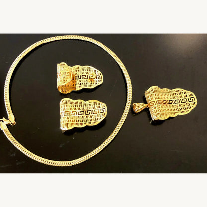 JLRA0148 gold-plated jewelry set – product view 2