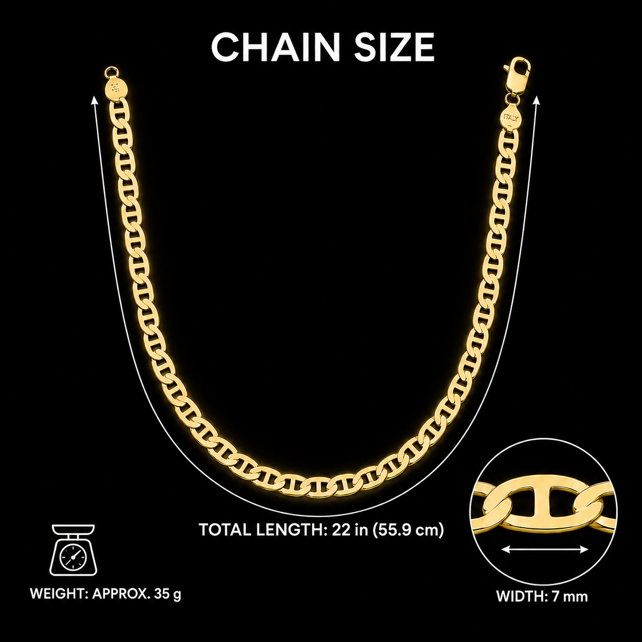 18k Gold Plated Chain Necklace Style JLRN01777