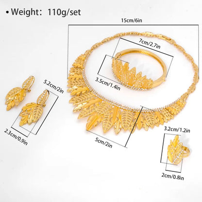 18K Gold Plated Jewelry Set Style JLRS0243