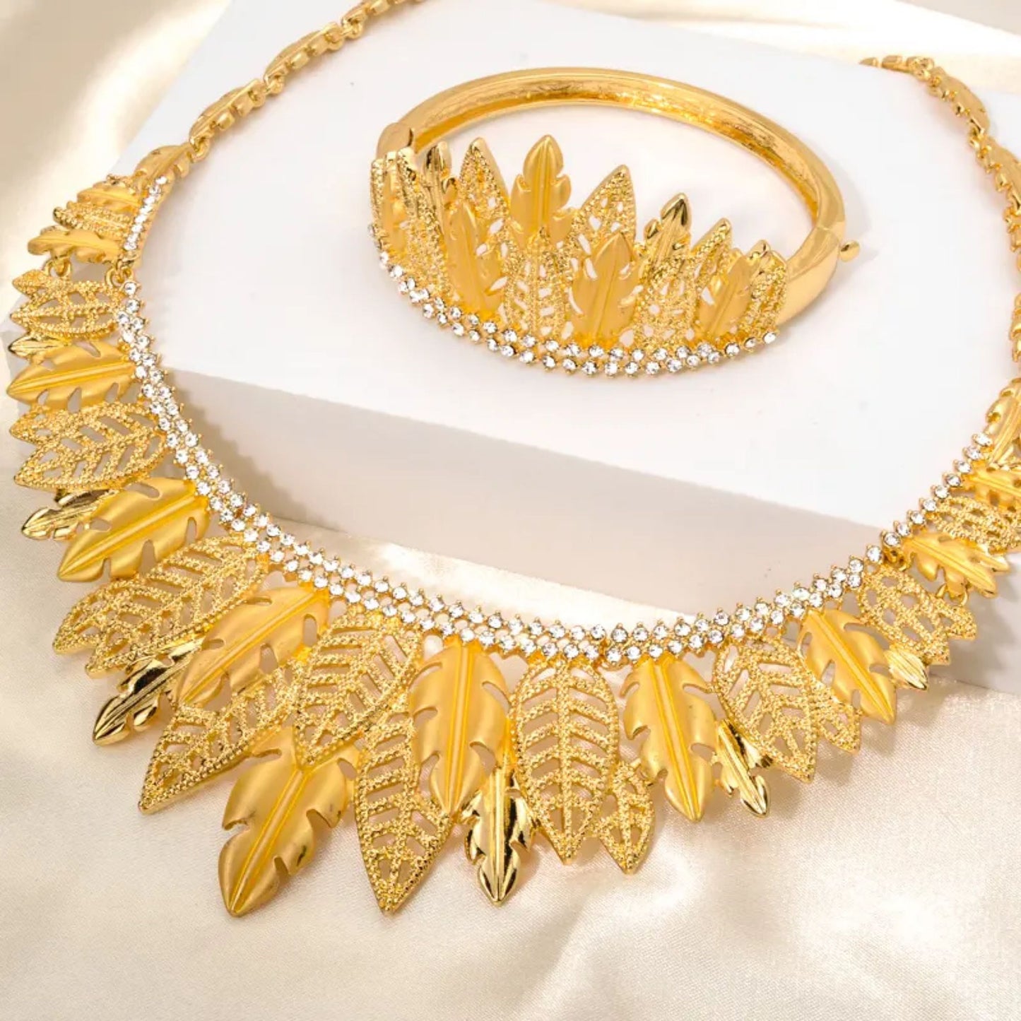 18K Gold Plated Jewelry Set Style JLRS0243