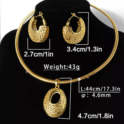 18K Gold Plated Jewelry Sets Style JLRA0124