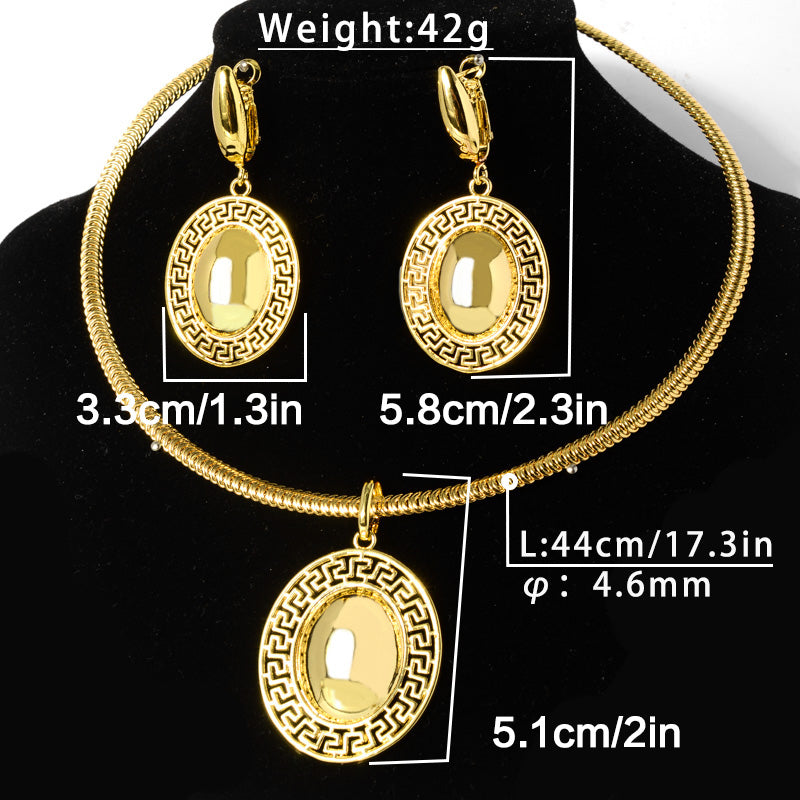 18K Gold Plated High Fashion Jewelry Sets Style F4UA0129