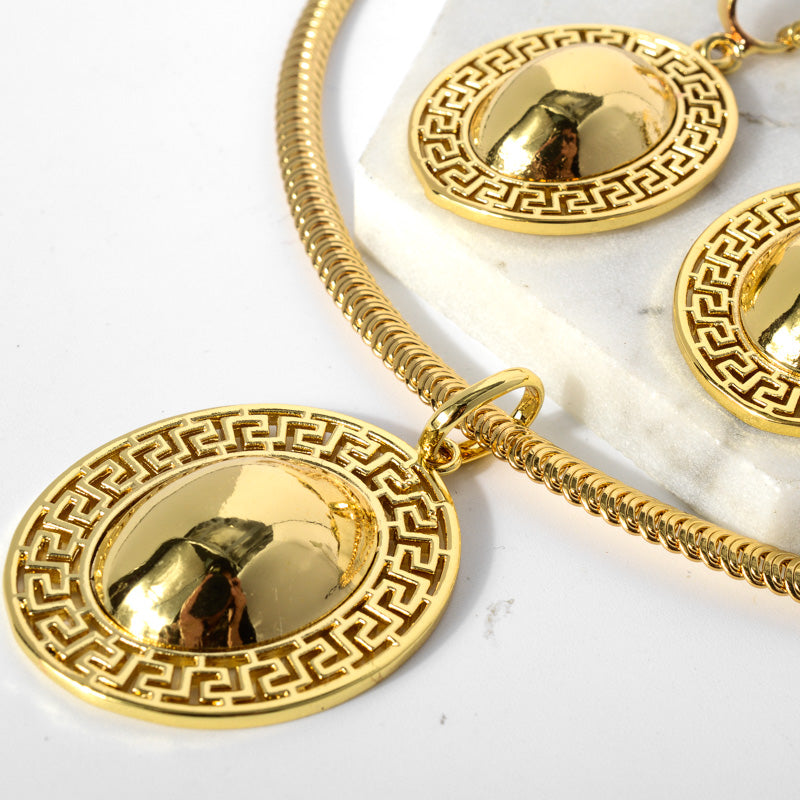 18K Gold Plated High Fashion Jewelry Sets Style F4UA0129