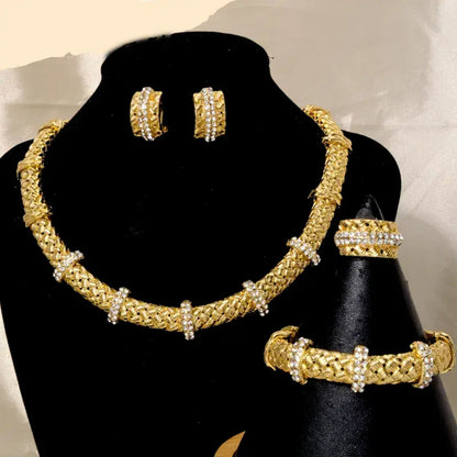 18K Gold Plated High Quality Jewelry Set Style JLRNS0091