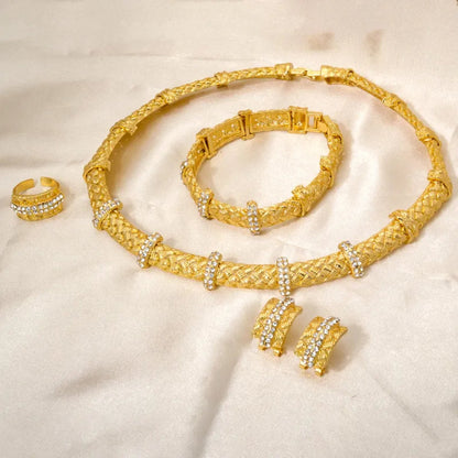 18K Gold Plated High Quality Jewelry Set Style JLRNS0091