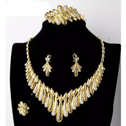 Luxury 14K Gold Plated Jewelry Sets Style JLRS0129