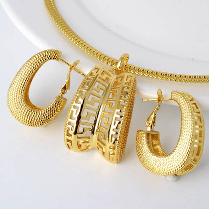 14K Gold Plated High Fashion Jewelry Sets Style F4UZEA0063