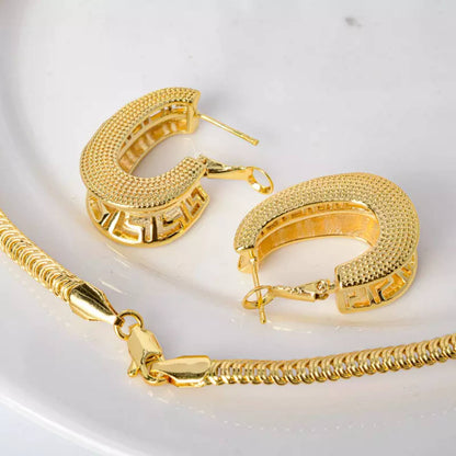 14K Gold Plated High Fashion Jewelry Sets Style F4UZEA0063
