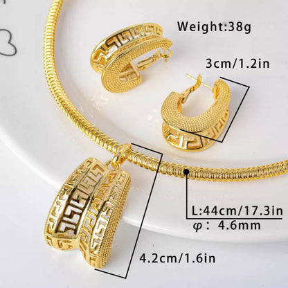 14K Gold Plated High Fashion Jewelry Sets Style F4UZEA0063