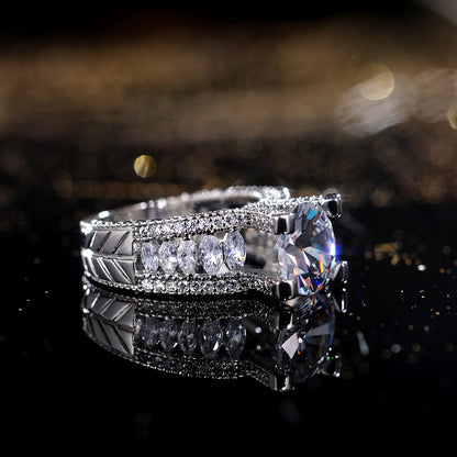 Gorgeous Big Cubic Zircon Rings for Women Wedding Anniversary Gift Noble Female Party Ring Brilliant Fashion Jewelry