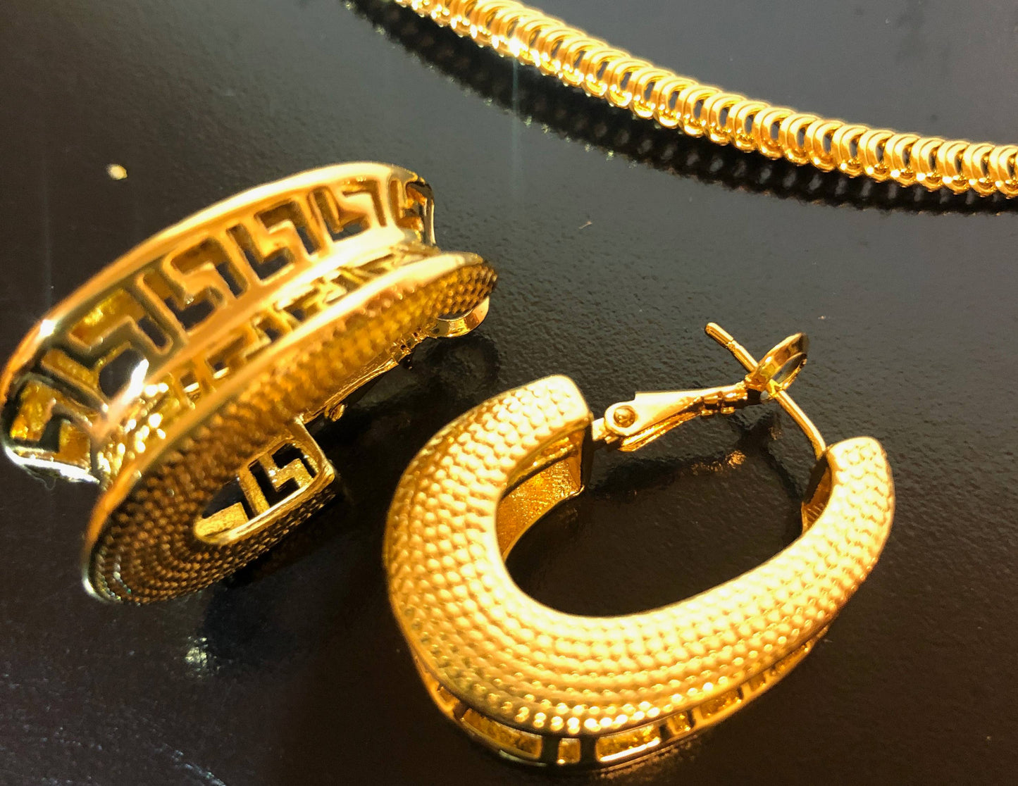 18K Gold Plated High Fashion Jewelry Sets Style F4UZEA0063
