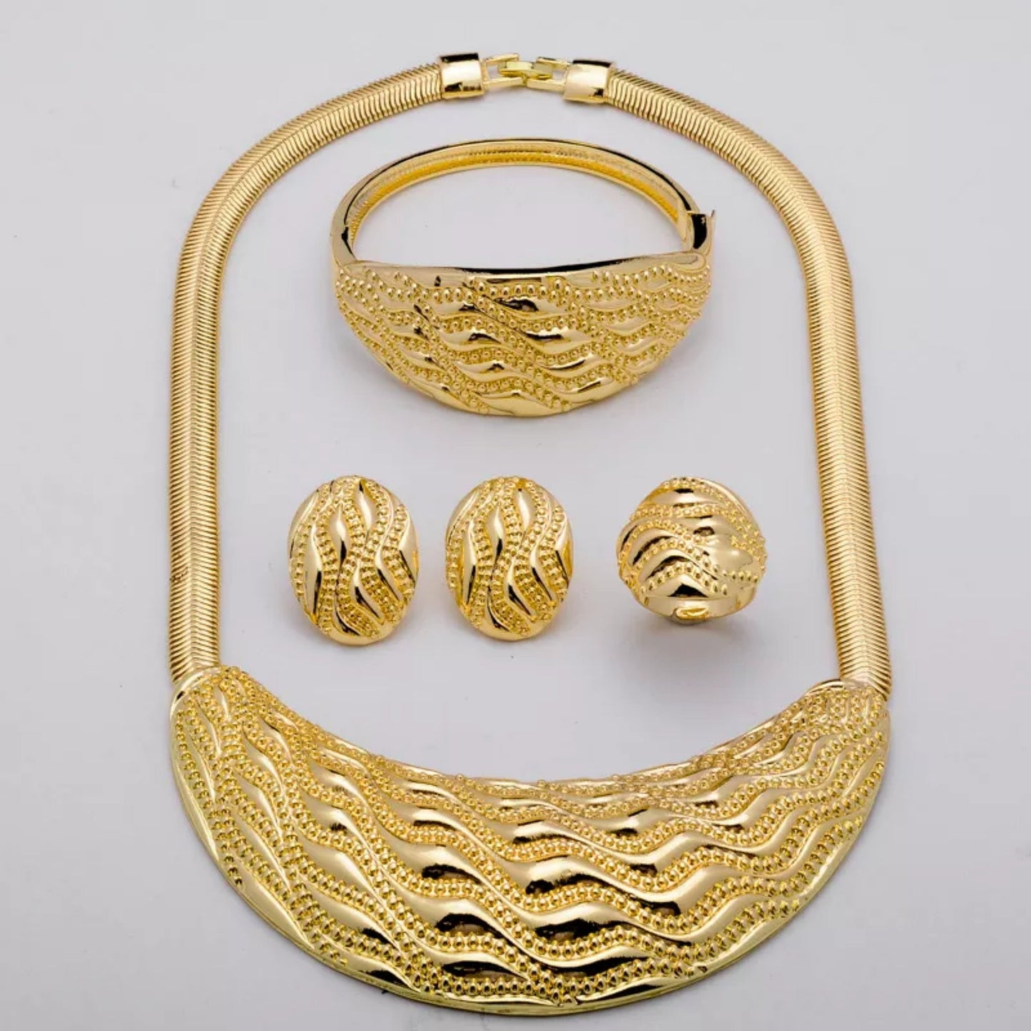 Luxury 14K Gold Plated Jewelry Sets Style JLRS0199