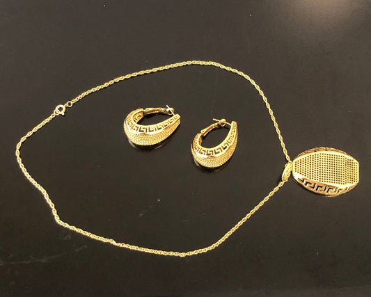 High Quality Luxury 18K Gold Plated Jewelry Sets Style F4UA0084